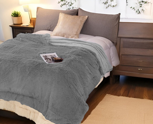 Frazada Nordica Pelo Largo King Size 270 X 270 Cm Invierno