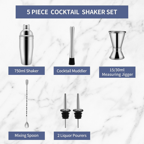 Cóctel Shaker Set Mezclador De Bebidas Mezclando Una