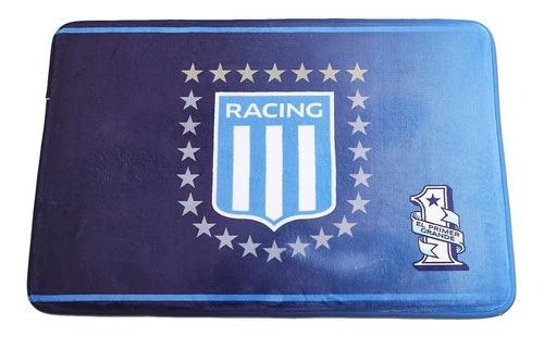 Alfombra Baño Dormitorio 50x75 Futbol Club Racing Casablanca Color Azul
