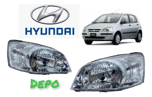 Faro Hyundai Getz, 2007, 2008, 2009, 2010, 2011, Depo.