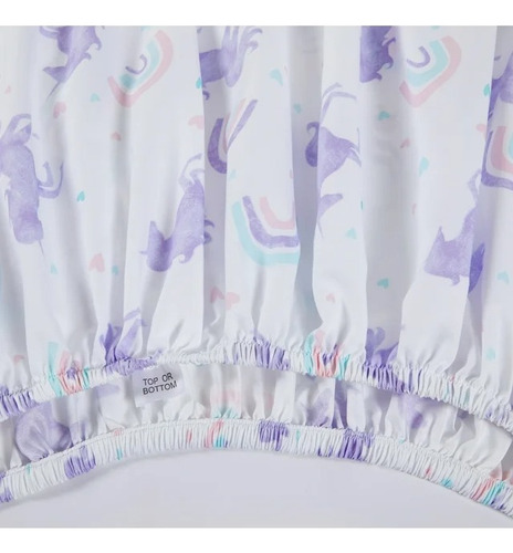 Set Sabanas Individual Unicornio Niñas 3 Piezas Microfibra Diseño De La Tela Dibujo