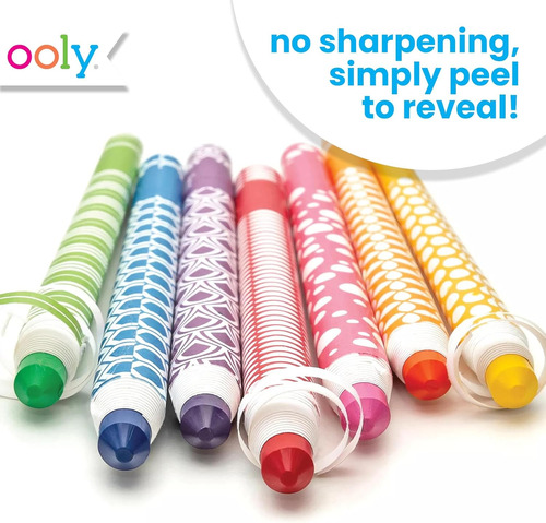 Ooly Color Appeel Crayon Sticks, Juego De 12 Crayones Pelabl