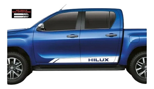 Stickers Franjas Laterales Para Toyota Hilux + Espejos M5 4p