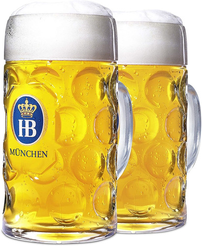 1 Litro Hbhofbrauhaus Munchen Hoyuelos De Cerveza De Crist