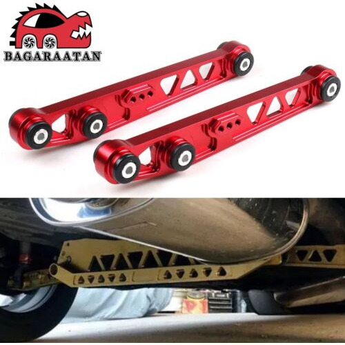 Red Rear Lower Control Arms W/ Bushing For Honda Civic E Uux