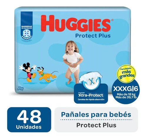 Huggies Protect Plus Xxxg 6 | 48 Unidades - Ultimo En Stock!