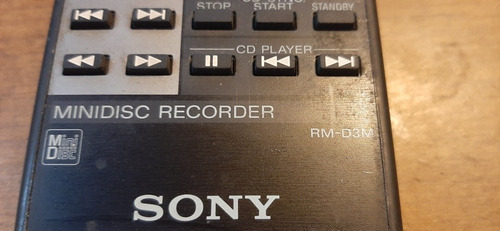 Sony, Control Remoto, Míni Disc, Rm- D3m.    Md 