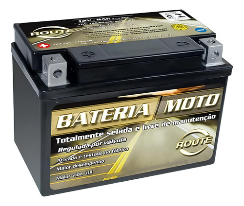 Bateria Moto Honda Cb500 Cbr600 Cbr900 12v 8ah Route Ytx9-bs