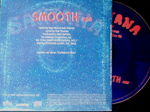 Santana Feat. Rob Thomas - Smooth Cd, Single, Cardboard (Usado)