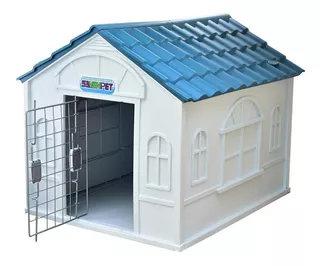 Casa Térmica Para Perro Con Puerta 75 X 65 X 63 Cm 10237 Color Azul