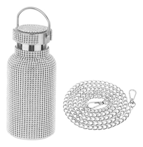 Botella De Agua Con Cadena De Diamantes De Imitación 350 Ml