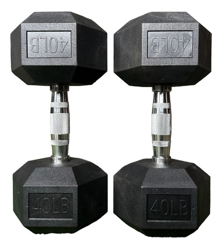 Par De Mancuernas Hexagonales 40 Lbs