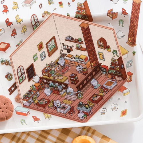 Pegatinas 3d Con Escenas De Cabina Para Niños En Miniatura