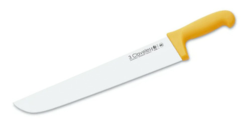 Cuchillo Carnicero Hoja 36 Cms Amarillo Nsf 3 Claveles 1390