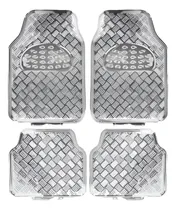 Comprar Alfombras Goma Auto Color Cromo Cromado Silver 4 Pzs T92