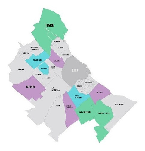 Mapa Vectorizado De Gba De La Prov De Buenos Aires