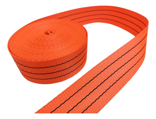 Fita Cinta Amarração De Cargas 3 Toneladas 50mm X 25 Metros Cor Laranja