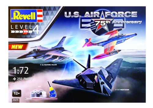 Gift Set Us Air Force 75th Anniversary By Revell # 5670 