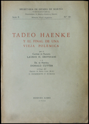 Tadeo Haenke Y El Final De Una Vieja Polémica. 49n 104