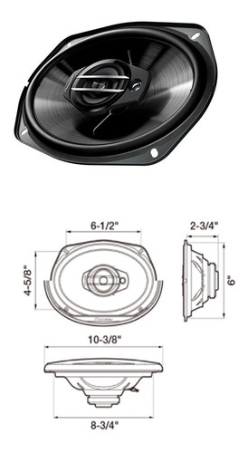 Imagen 2 de 6 de Parlante 6x9 Pioneer Ts-g6930f 3 Vias Potencia Max 400w