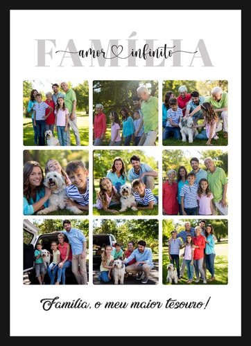Imagem 5 de 6 de Pôster Personalizado Decoração Foto Em Família Casa - A4