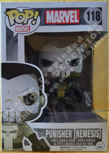Funko Pop - Punisher Nemesis #218, Franquicia Marvel Comics (Usado)