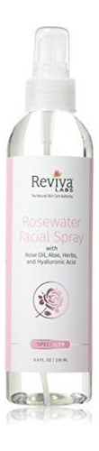 Reviva Labs Rosewater Facial Spray, 8 Onzas