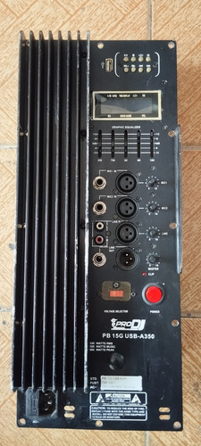 Módulo Amplificador Pro Dj Pb15g Usb A350