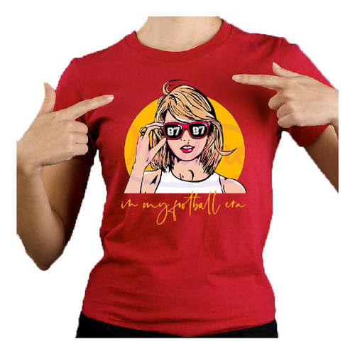 Playera - Taylor Swift In My Football Era 87 Lentes Fashion