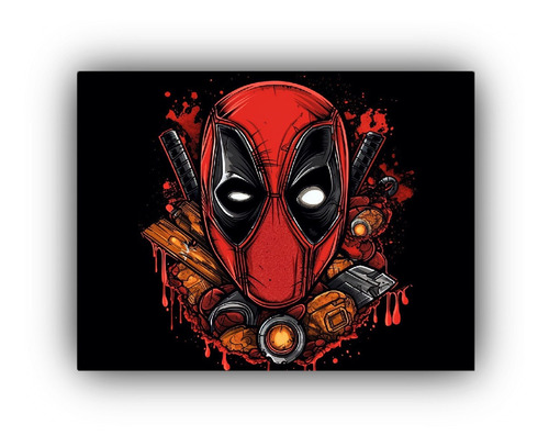 Arte De Pared Ilustracion Deadpool Super Heores 60x40cm