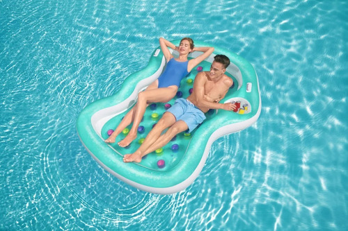 Cama Inflable Verde C/blanco 2.24x1.74cm 43045 Bestway