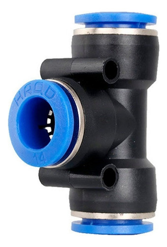 Tee União Reta Igual Emenda Pneumática 8mm X 1/4