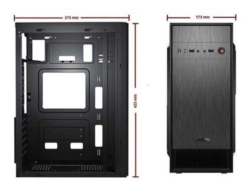 Imagen 6 de 10 de Gabinete De Pc Escritorio Aluna Con Fuente 500w Midtower