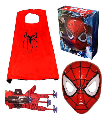 Capas Superheroes Y Mascaras Led Para Niños Juguetes Y Disfr