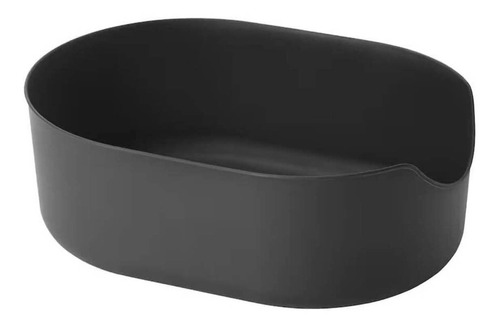 Arenero Negro Oval  Para Gatos Kat Mascota Arena 51 X 37 Cm