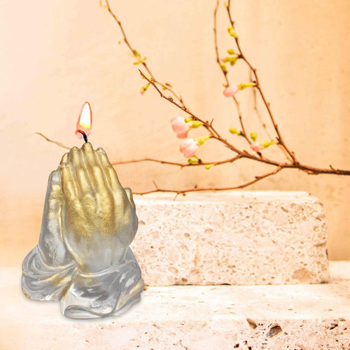 Lj Molde De Silicona De Mano De Buda Molde De Vela De Manos