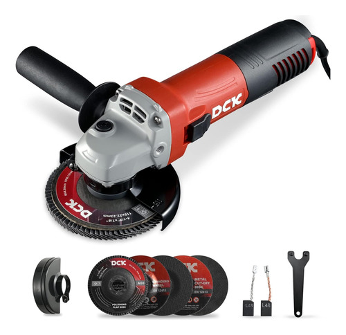 Pulidora Dck De 4-1/2 Pulgadas De 800w 11800rpm + Accesorios