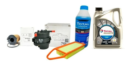 Kit De 3 Filtros + Aceite Total 10w40 Ecosport 1.4 Diesel 