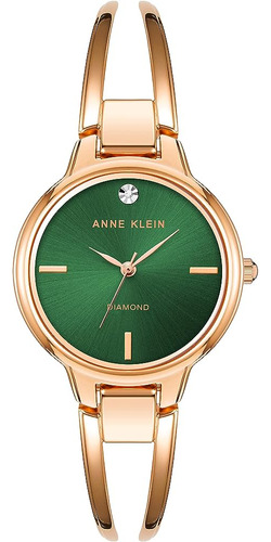 Anne Klein Reloj De Brazalete De Esfera De Diamante Genuino 