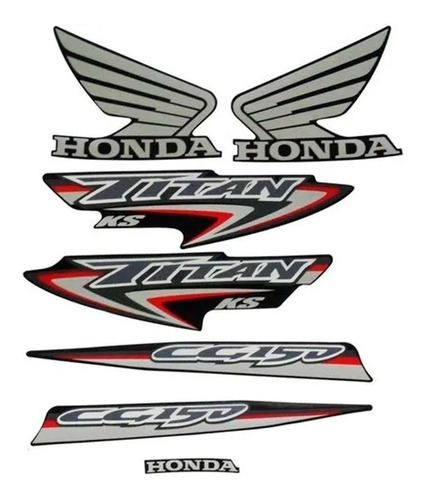 Kit Adesivo Jogo Faixas Moto Honda Titan 150 2007 Ks Preta