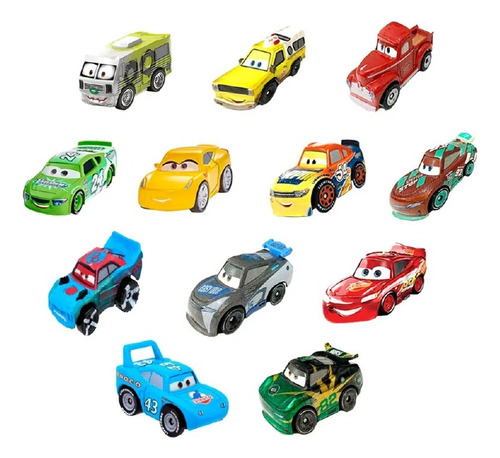 Set De 12 Autos De Carrera Racer Cars