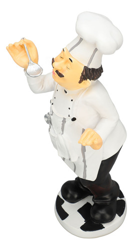 Estatueta Francesa Chef Sculpture Em Resina 3d Decorativa En