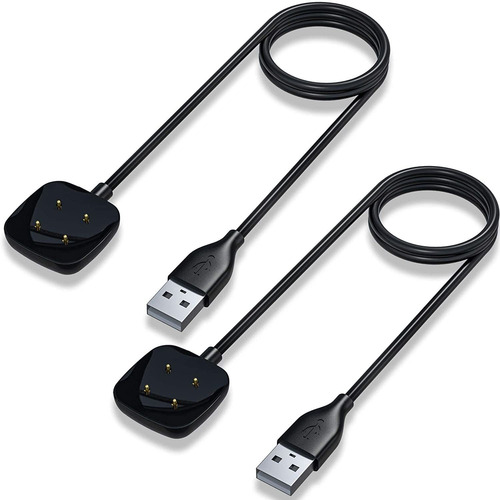 2 Cables De Carga  Usb Para Reloj Fitbit Sense & Versa 3