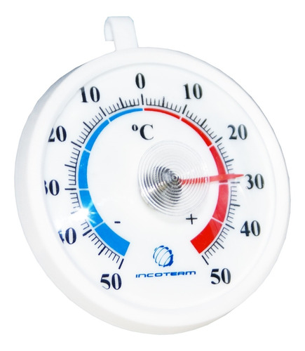 Imagem 1 de 3 de Termômetro Para Refrigeração Bimetálico Branco Incoterm