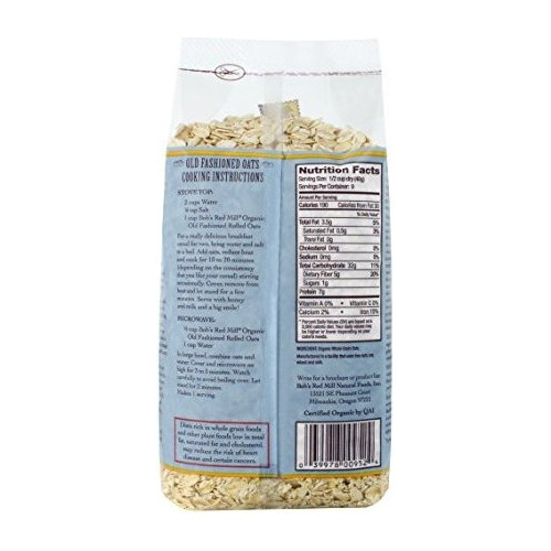 Red Mill Avena Orgánica De Bob Rolled Regular, De 16 Onzas (