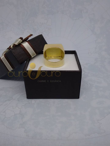 Promoção! Anel Masculino Com Letra 12gr Ouro 18k