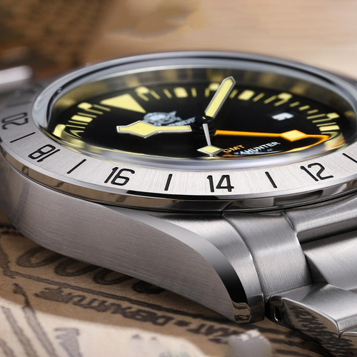 Addiesdive Ad2036 Gmt Reloj De Cuarzo Para Hombres, Reloj De