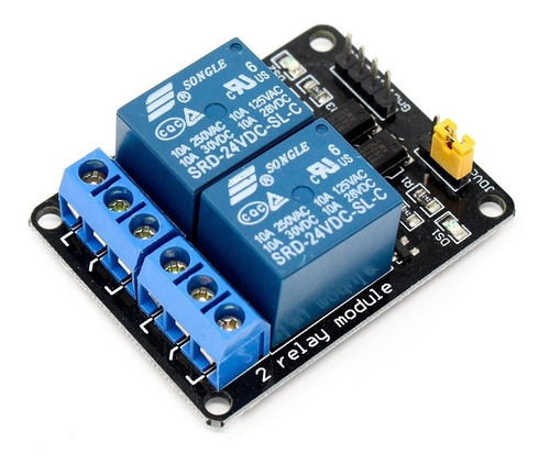 Modulo Relay Rele 2 Canales Optoacoplado 24v Arduino Hobb