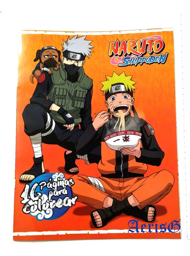 Arg Naruto Libro Colorear + Regalo Anillo Akatsuki Anime Kak