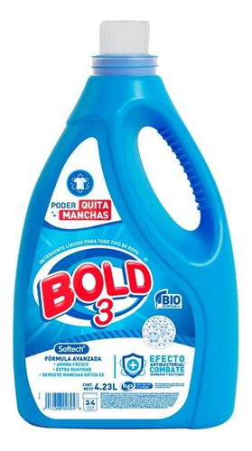 3 Pzas Detergente Líquido Bold 3 Quitamanchas Para Ropa 4.23